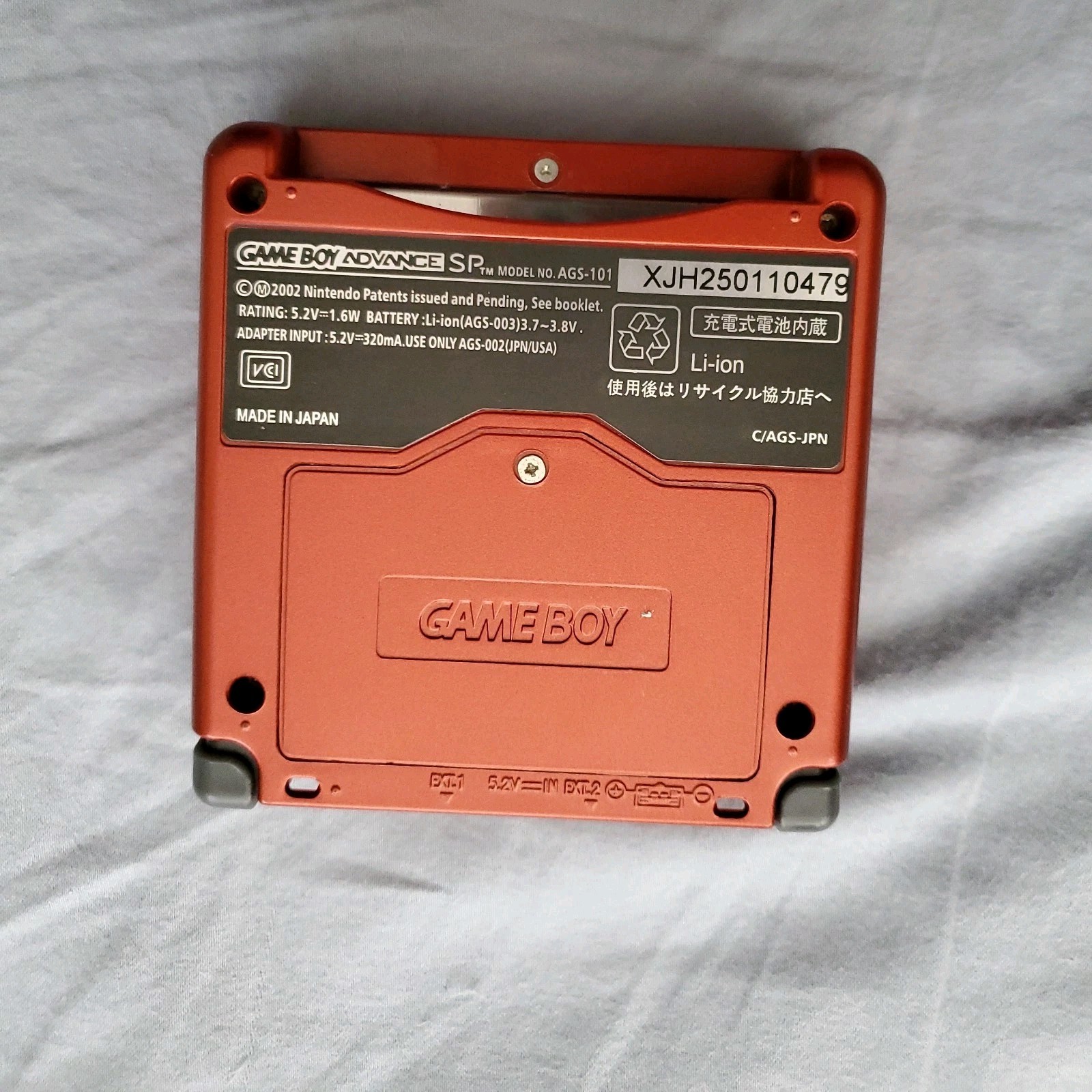 Nintendo GameBoy Advance SP Console w/Charger & 2 Games Working.