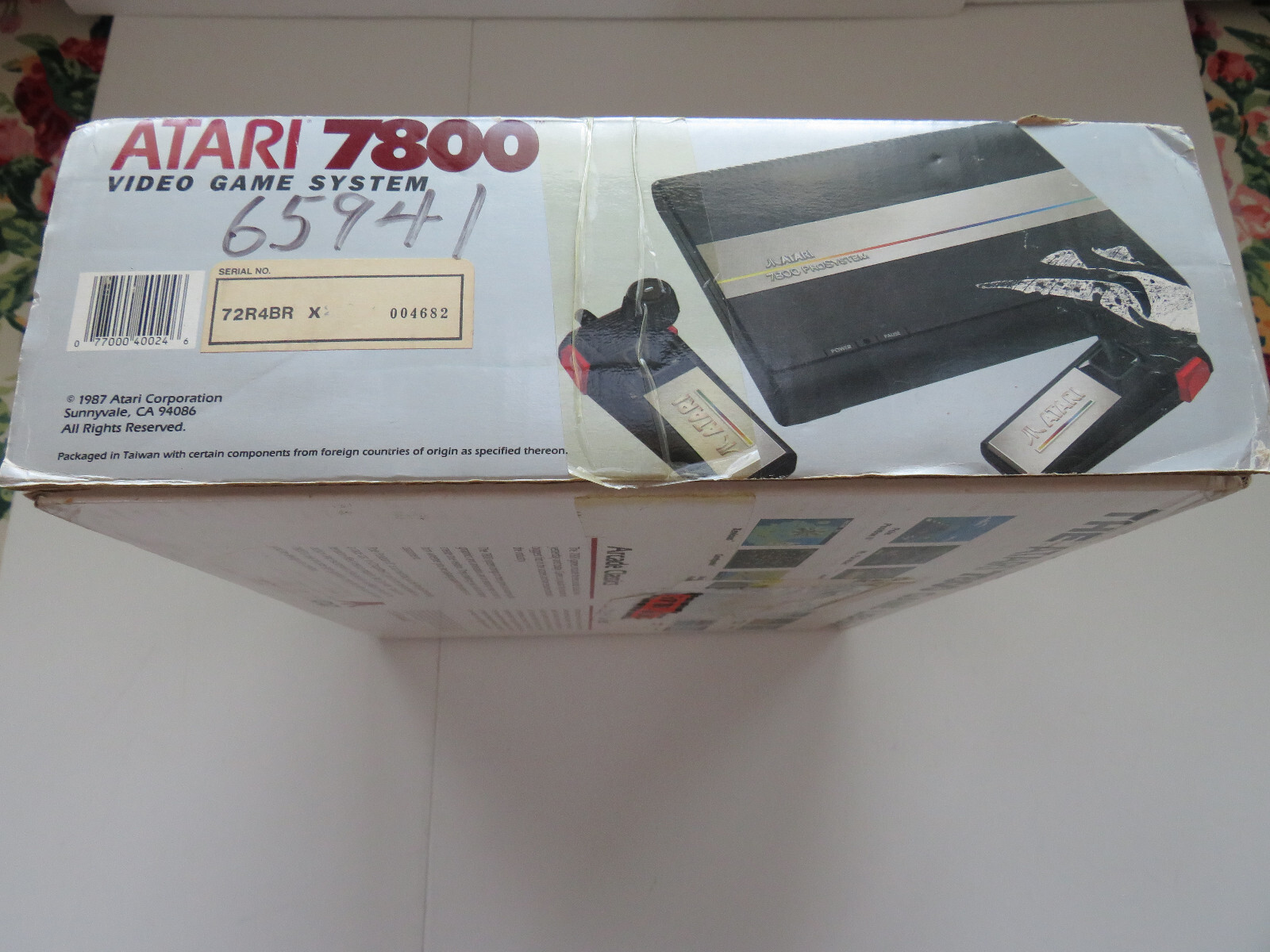1987 ATARI 7800 ProSystem Console Game Complete in Original Box with 3 Games