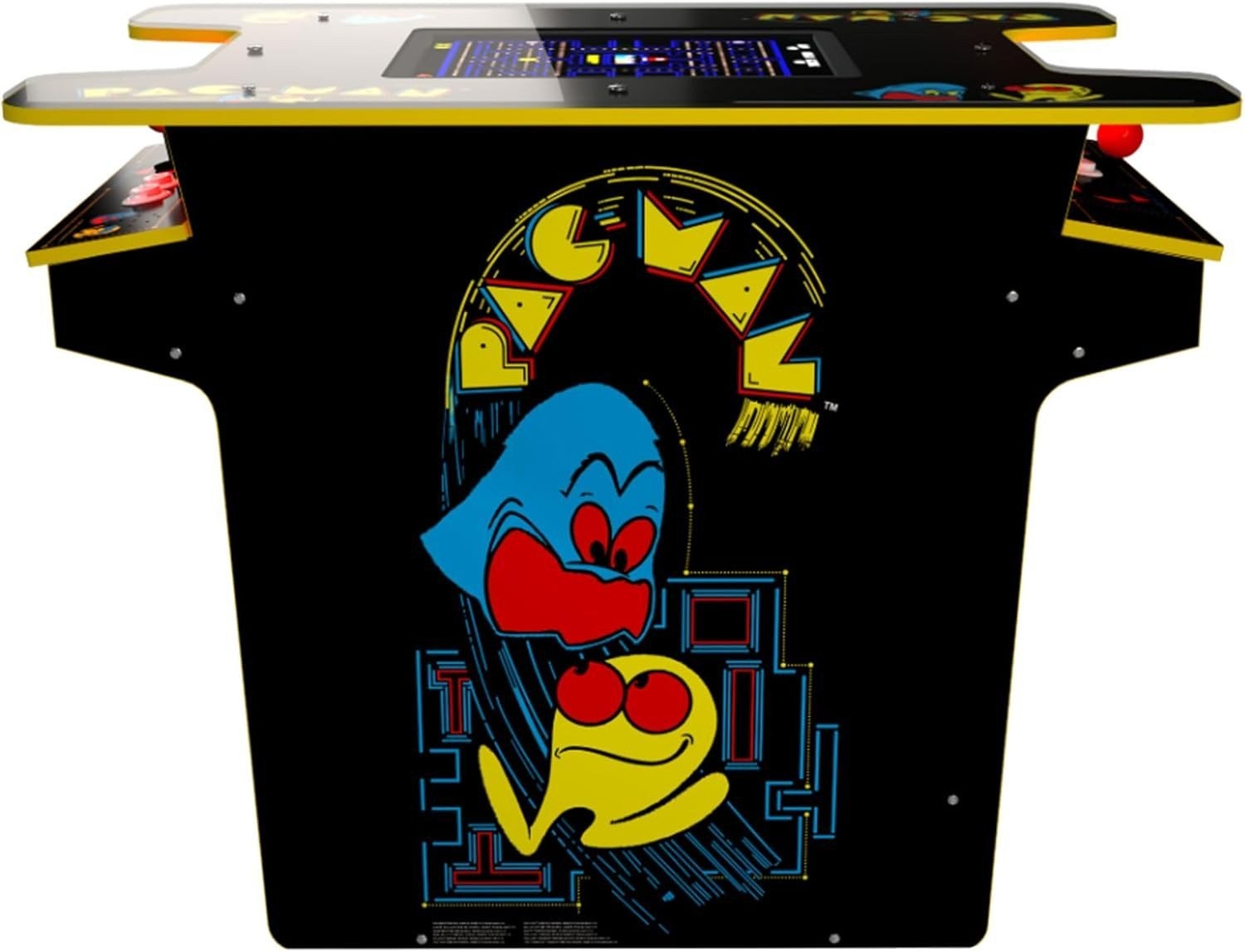 Brand New Arcade1Up Ms. Pac-Man Head-to-Head Arcade Table 12-in-1 17″ LCD A1U