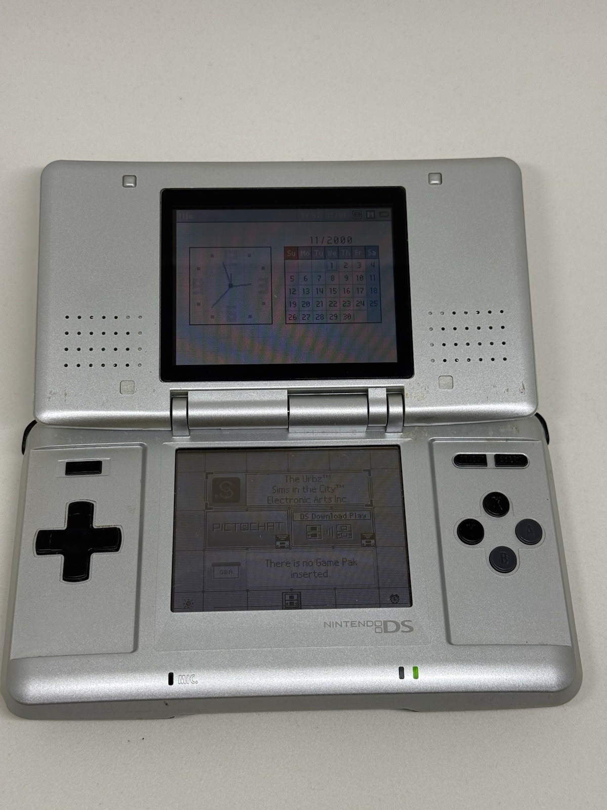 Nintendo DS Silver Handheld System – Great Condition! – TESTED AND WORKING