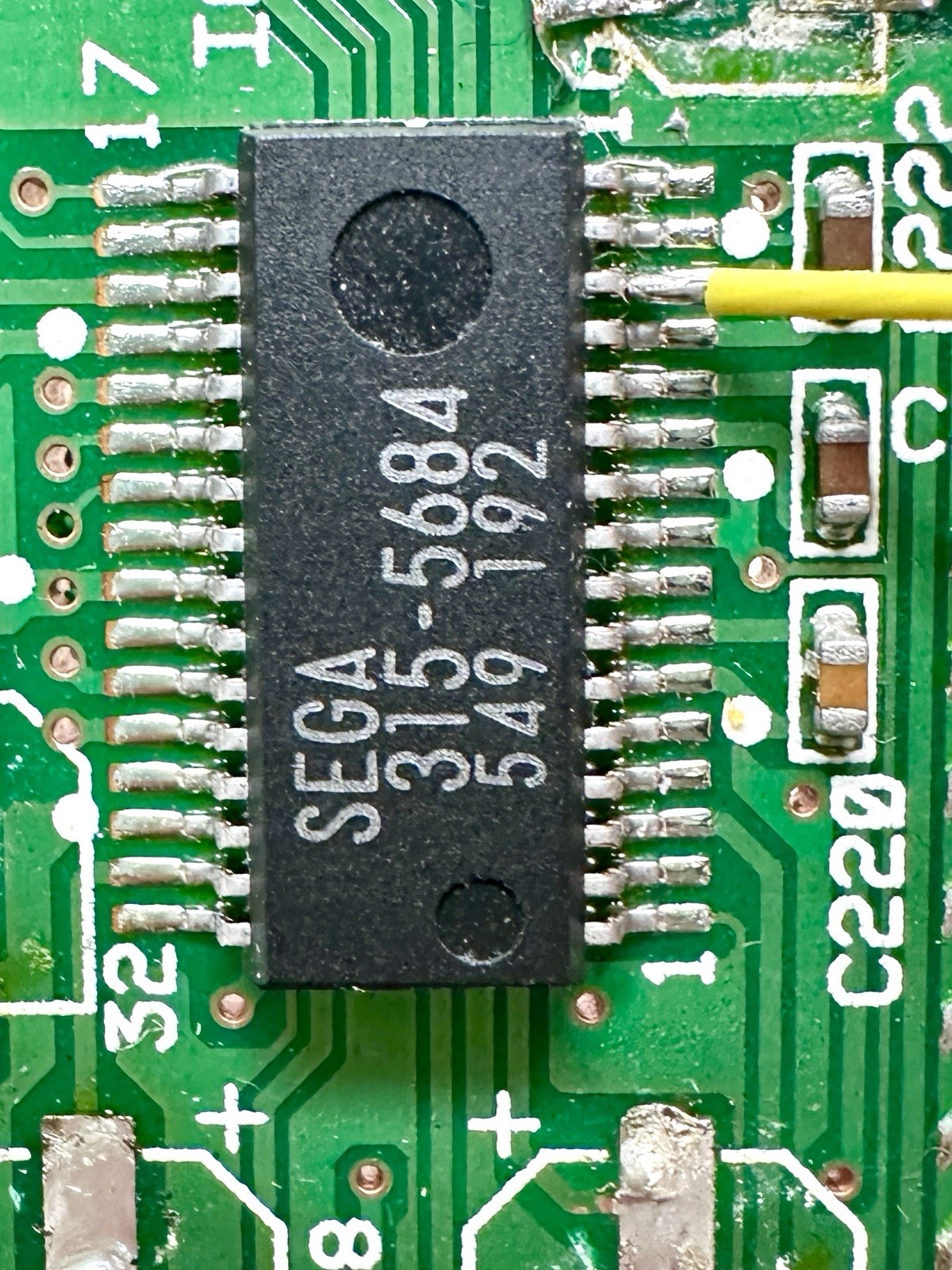 Sega Nomad Motherboard Cartridge Side Working Recapped Sega CD & SMS Audio Mod