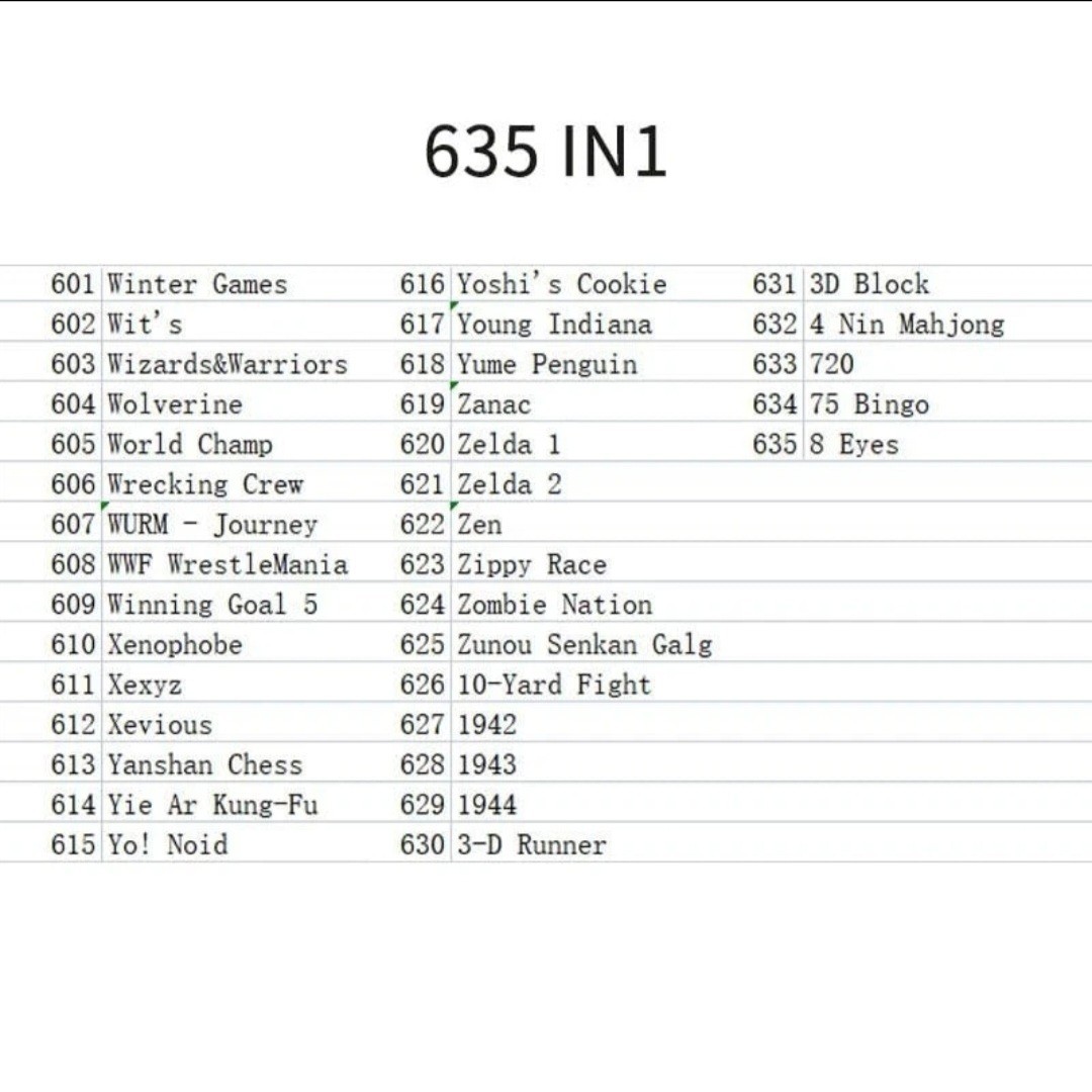 Super 635 in 1 Classic 8 Bit Collection «Trendholders 1G bit – New