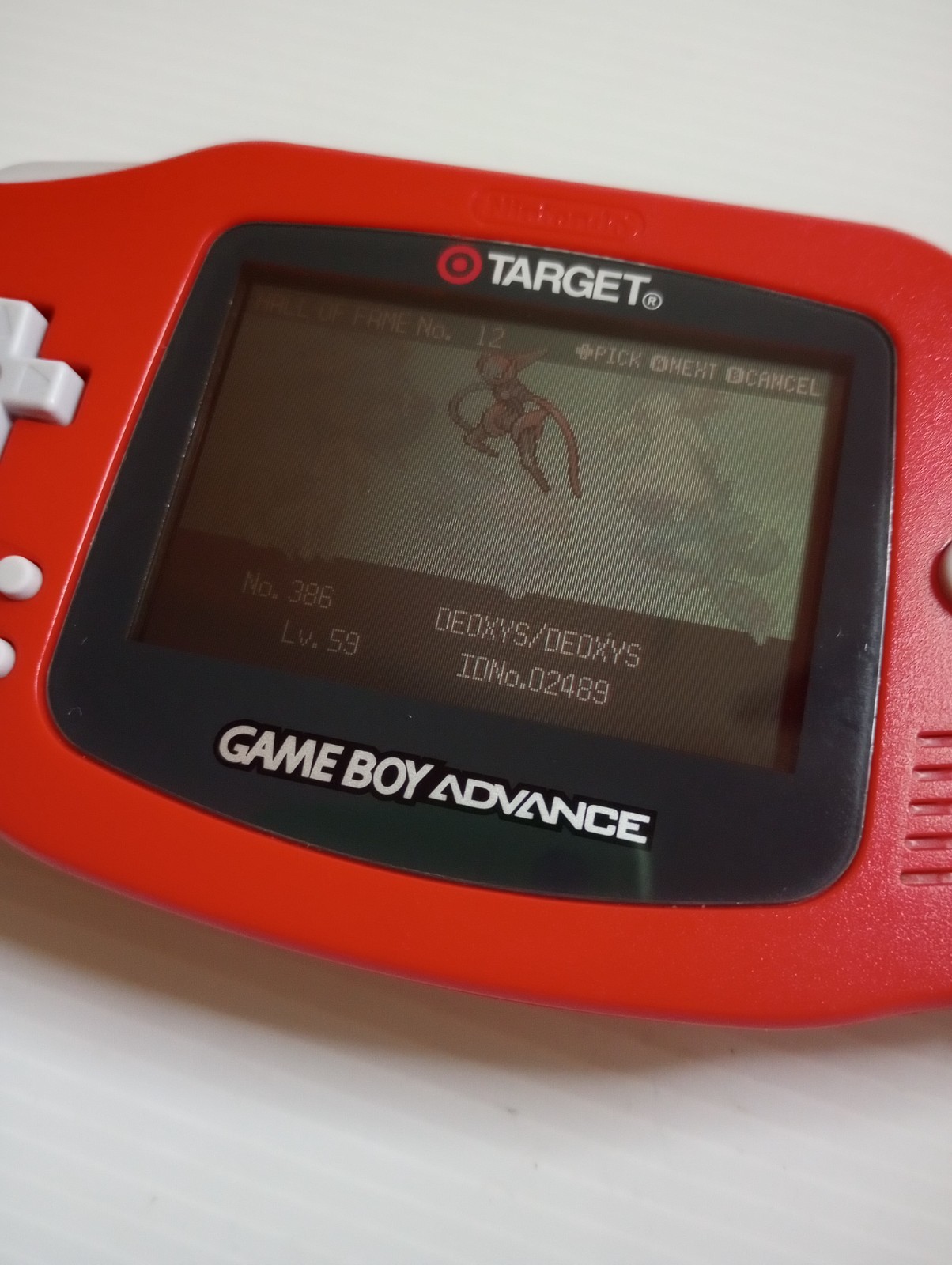 Nintendo Game Boy Advance GBA Red Target Exclusive Rare Battery Cover Included