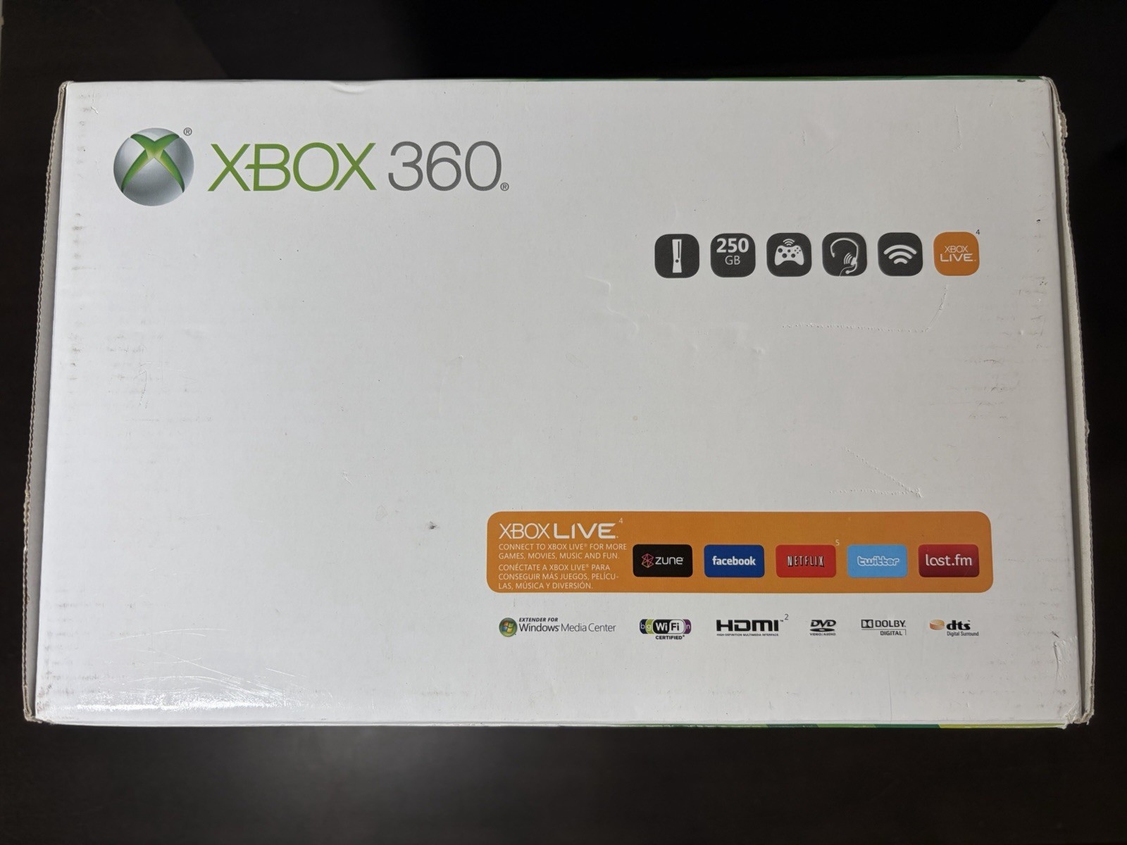 Microsoft Xbox 360 Black Game Console 250GB Brand New Factory Sealed