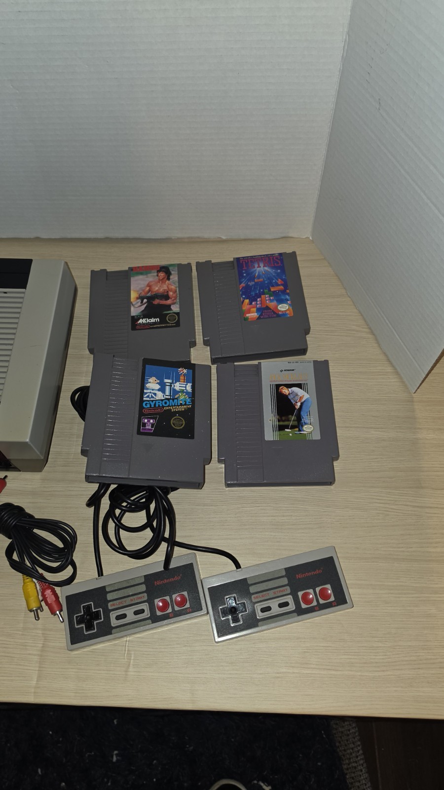 Nintendo NES Action Set Home Console Lot 4 Games – Tested And Works, Read D