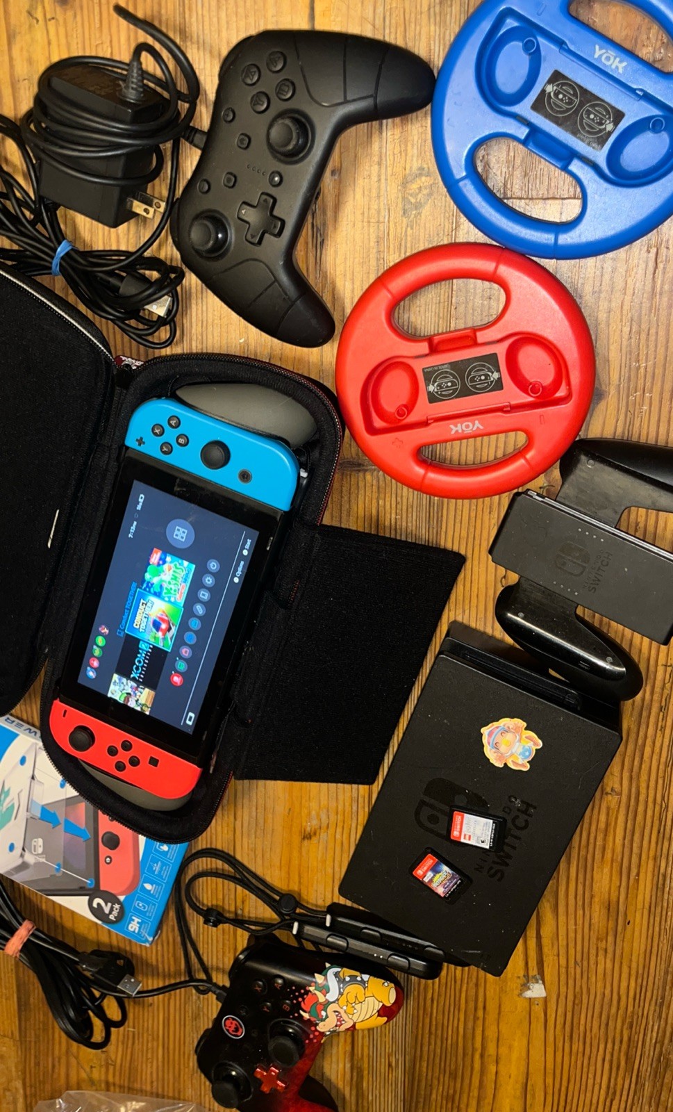Nintendo Switch v1 Video Game Console HAC-001 Bundle Accessories Games + More