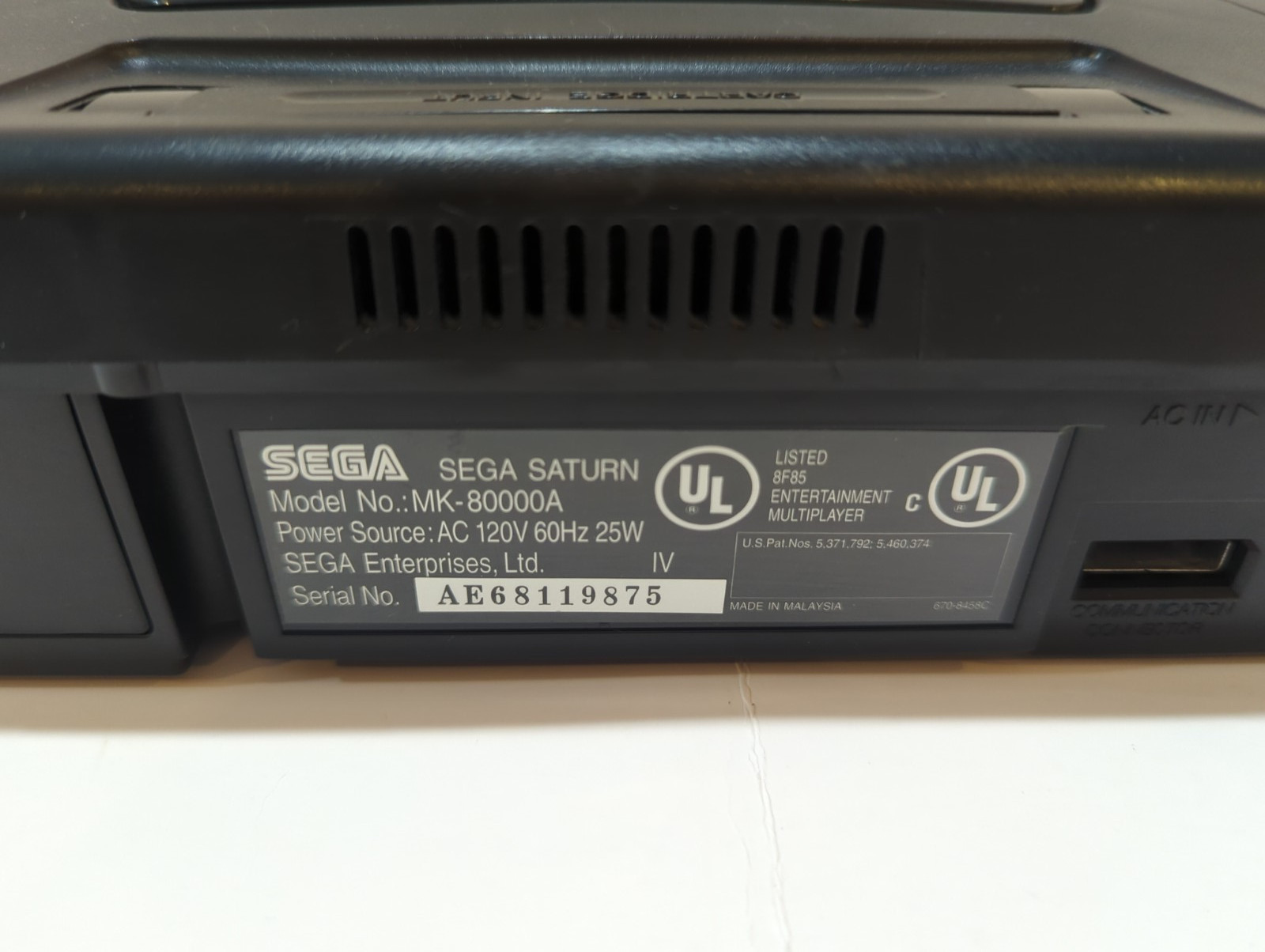 SEGA Saturn Console – Black – Tested MK-80000A With Controller, HDMI adaptor.