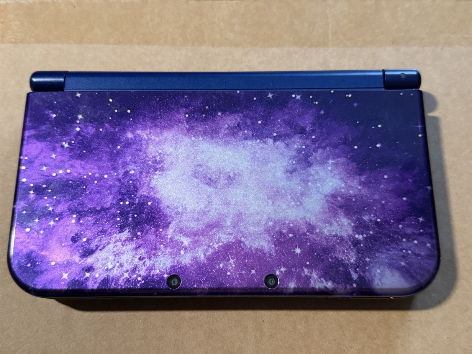 Nintendo 3DS XL Galaxy Purple Edition System Charger Stylus + 7 Games Bundle Lot
