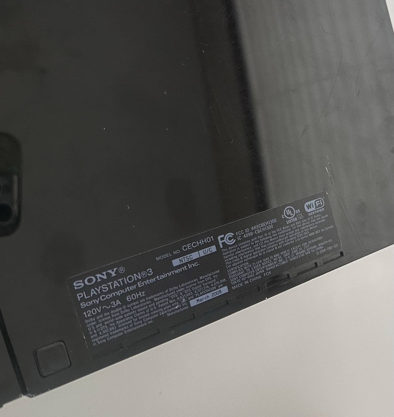 Sony PlayStation 3 Launch Edition 40GB Home Console – Black Model # CECHH01