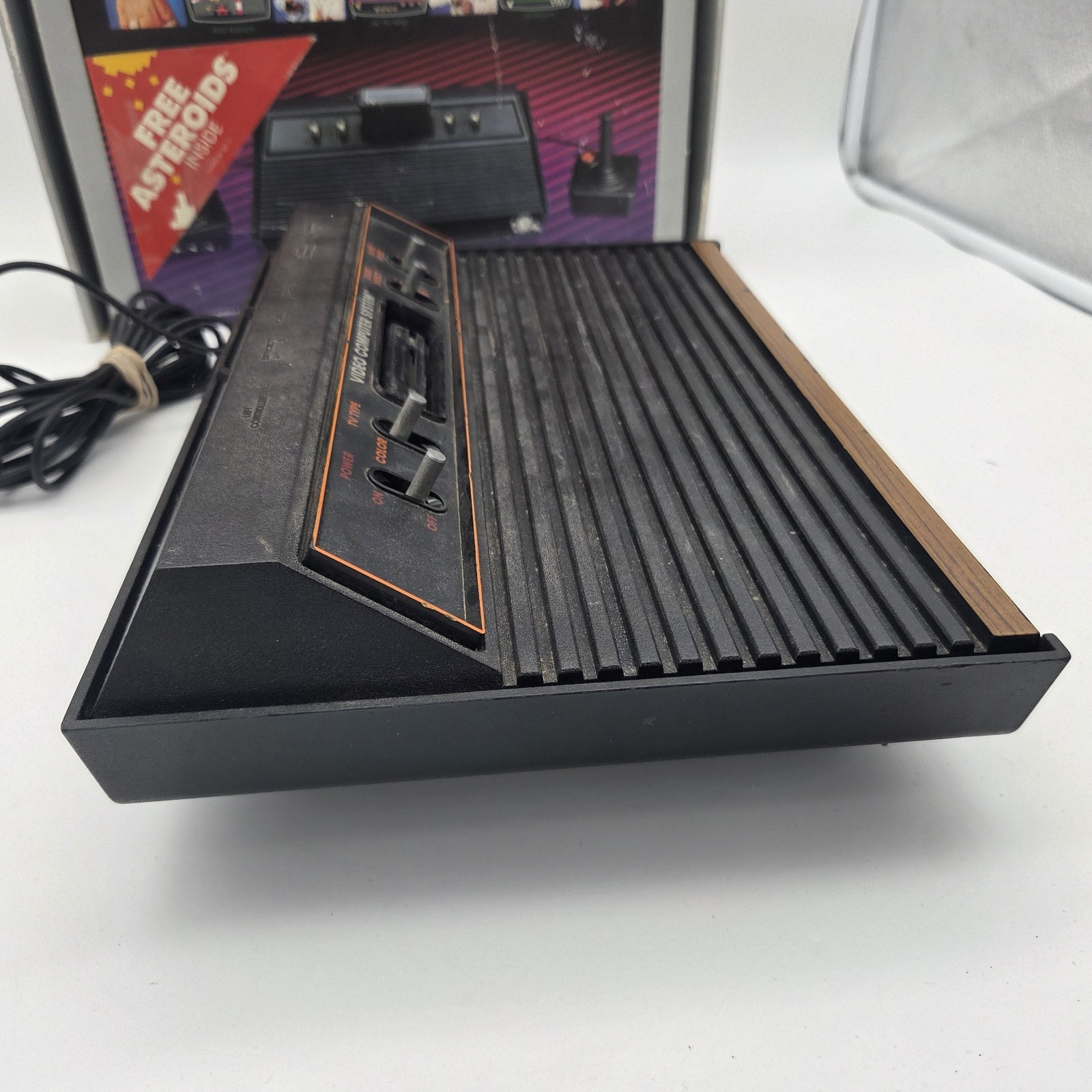 Atari CX2600A w Vader Box Manuals Registration 2x Joystick Controllers Bundle
