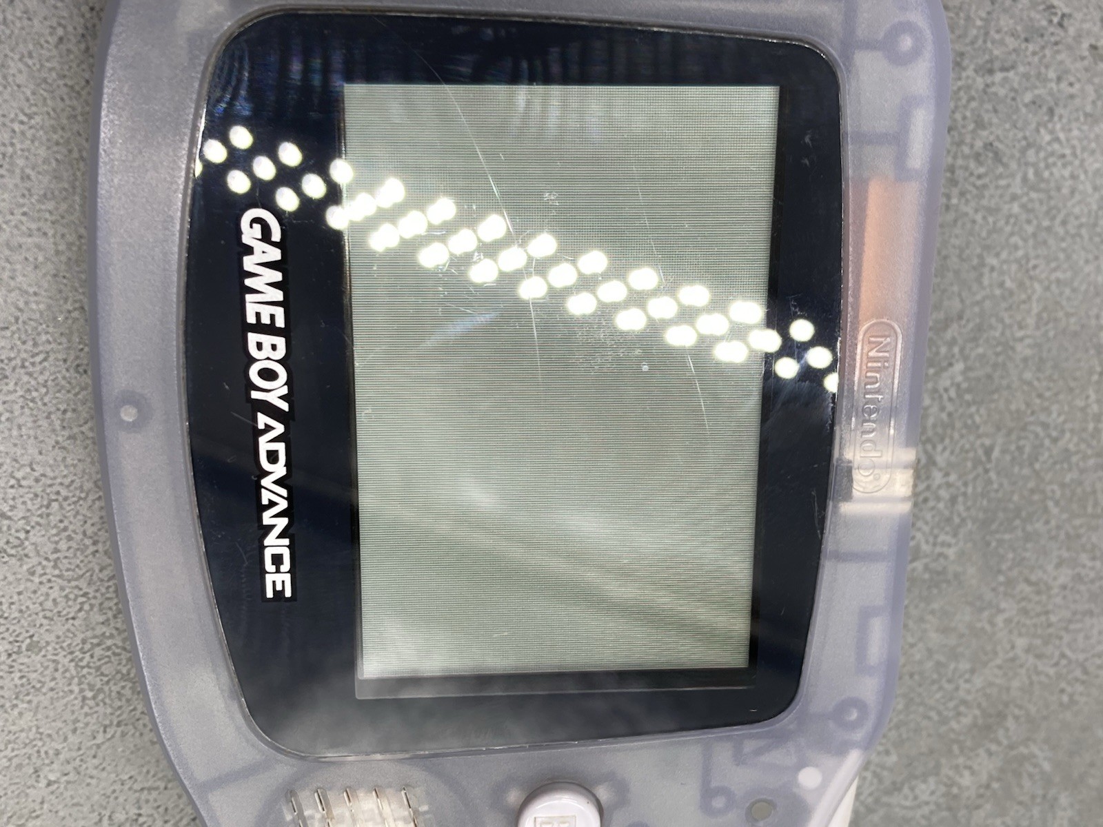 Nintendo Game Boy Advance AGB-001 Console Milky blue tested 0601-401