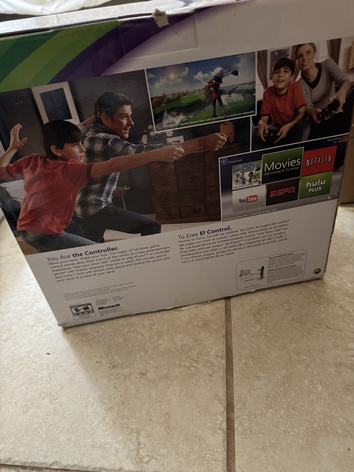 Microsoft Xbox 360 Kinect 4GB Wi-Fi HDMI Home Console Bundle 2 Games Black