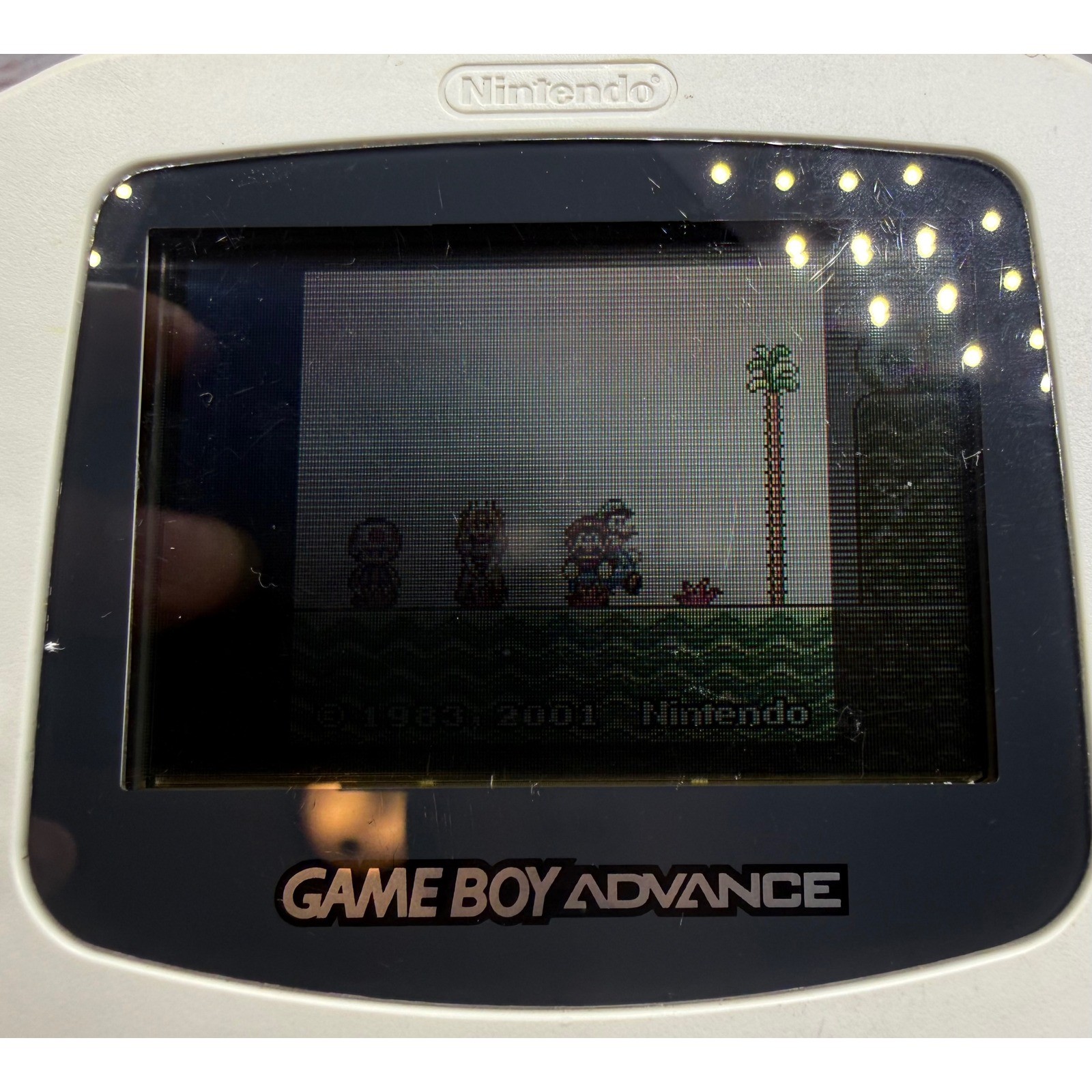 Nintendo Game Boy Advance White Console Handheld System GBA Tested AGB-001