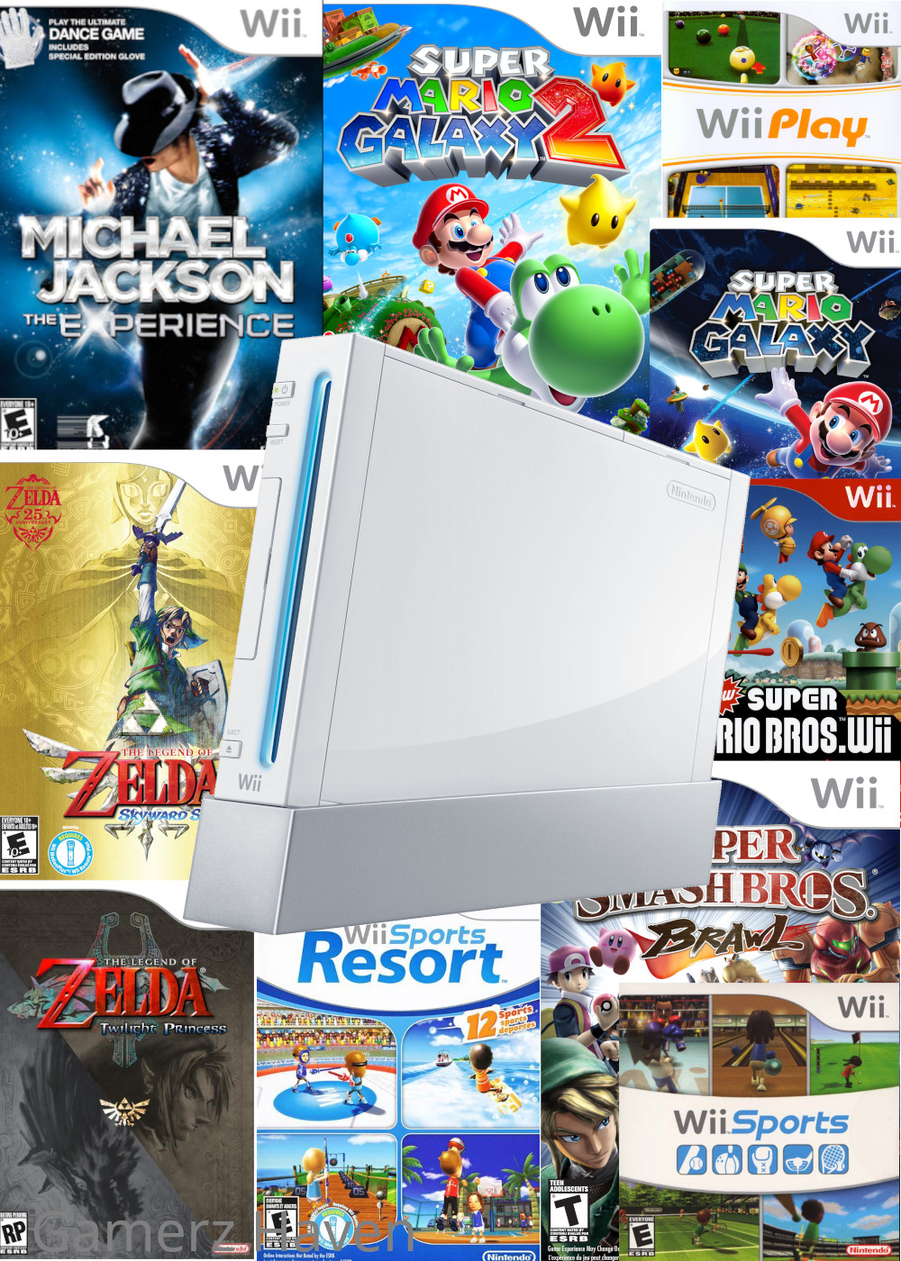 GUARANTEED – Nintendo Wii Console + Pick Game + Gamecube – AUTHENTIC Controllers