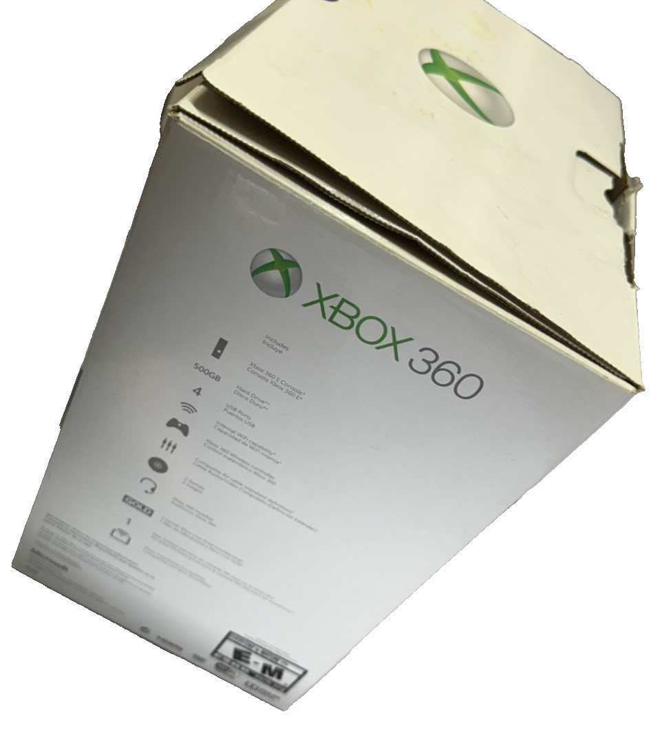 Microsoft Xbox 360 E 500GB Console & Box – USED/WORKS