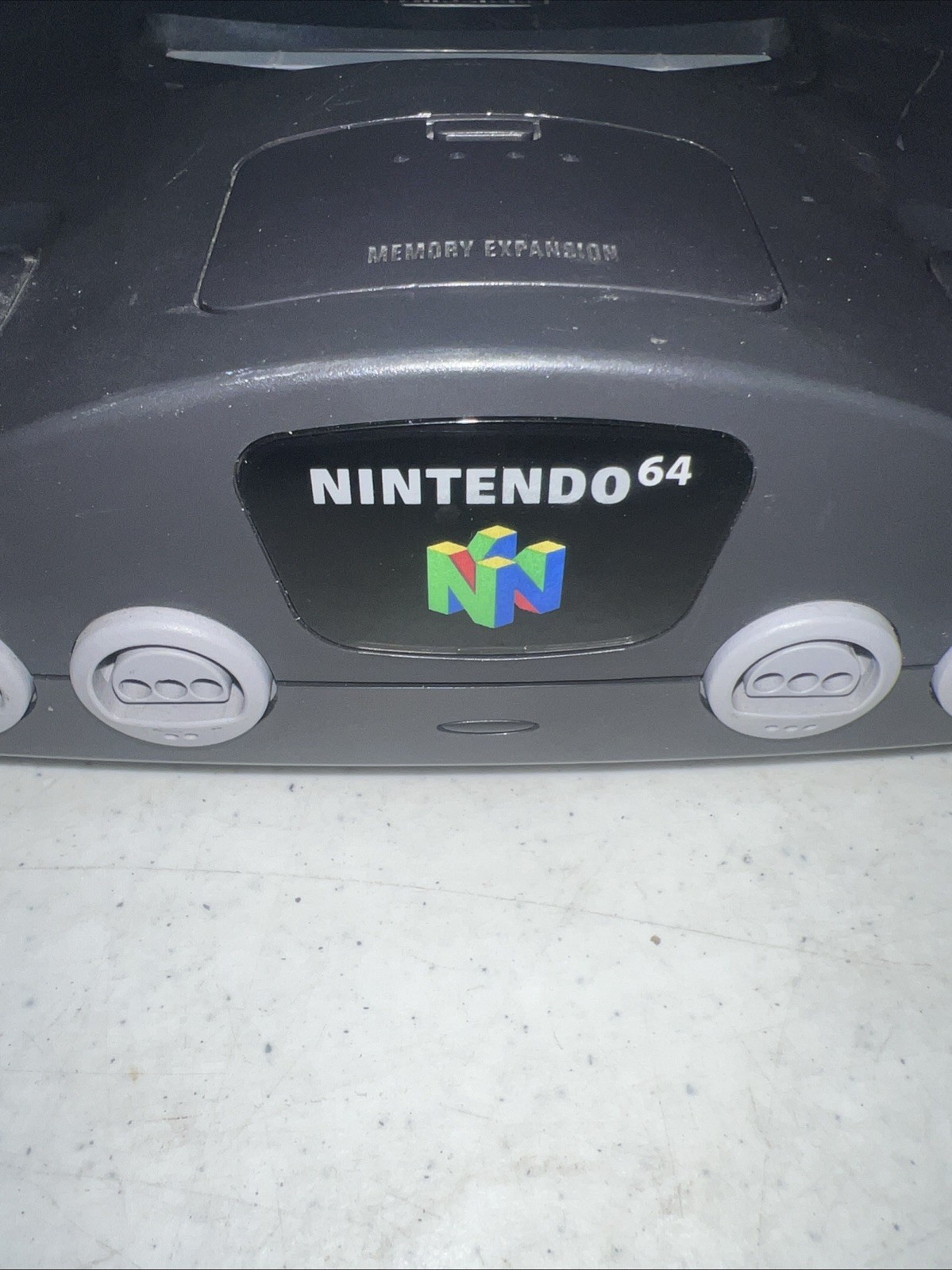 Nintendo 64 Console – Black W/ Gray Controller Tight Stick And Power Supply