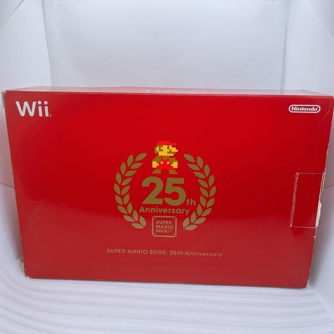 Nintendo Wii Super Mario Brothers 25th Anniversary Red Console From Japan