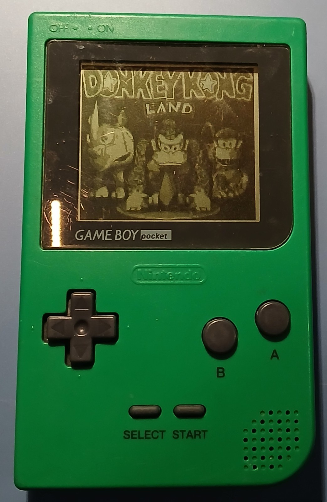 Nintendo Game Boy Pocket Green Handheld Console w/ Donkey Kong Land MGB-001