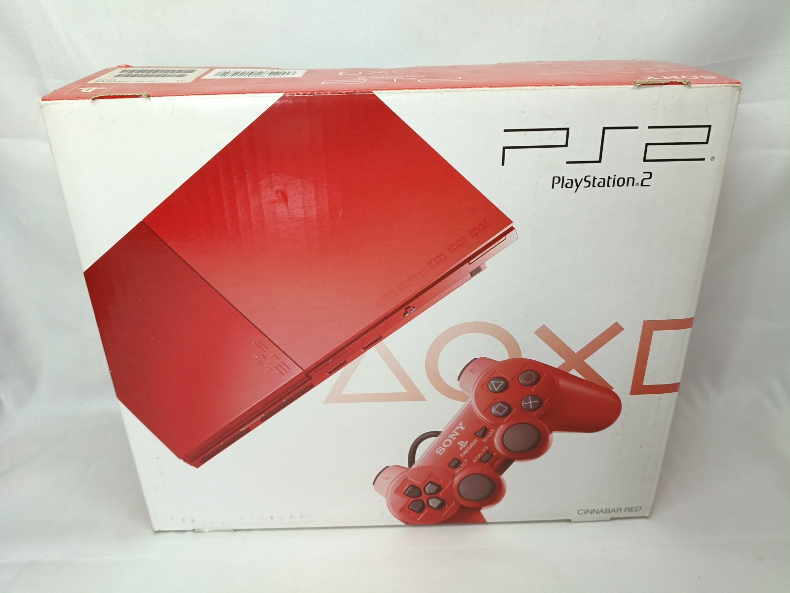 PS2 Console Cinnabar Red Boxed set Memory SCPH-90000CR NTSC-J Japan Tested CIB