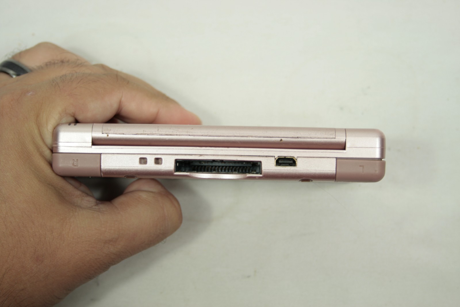 Nintendo DS Lite Console Pink Metallic Rose UNTESTED AS IS FOR PART FOR REPAIR