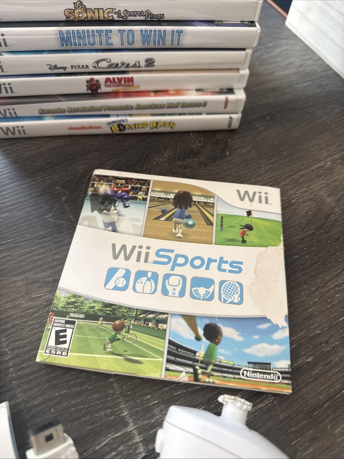 Nintendo Wii Console 2 Controllers Wheels Manuals 15 Games – READ Description