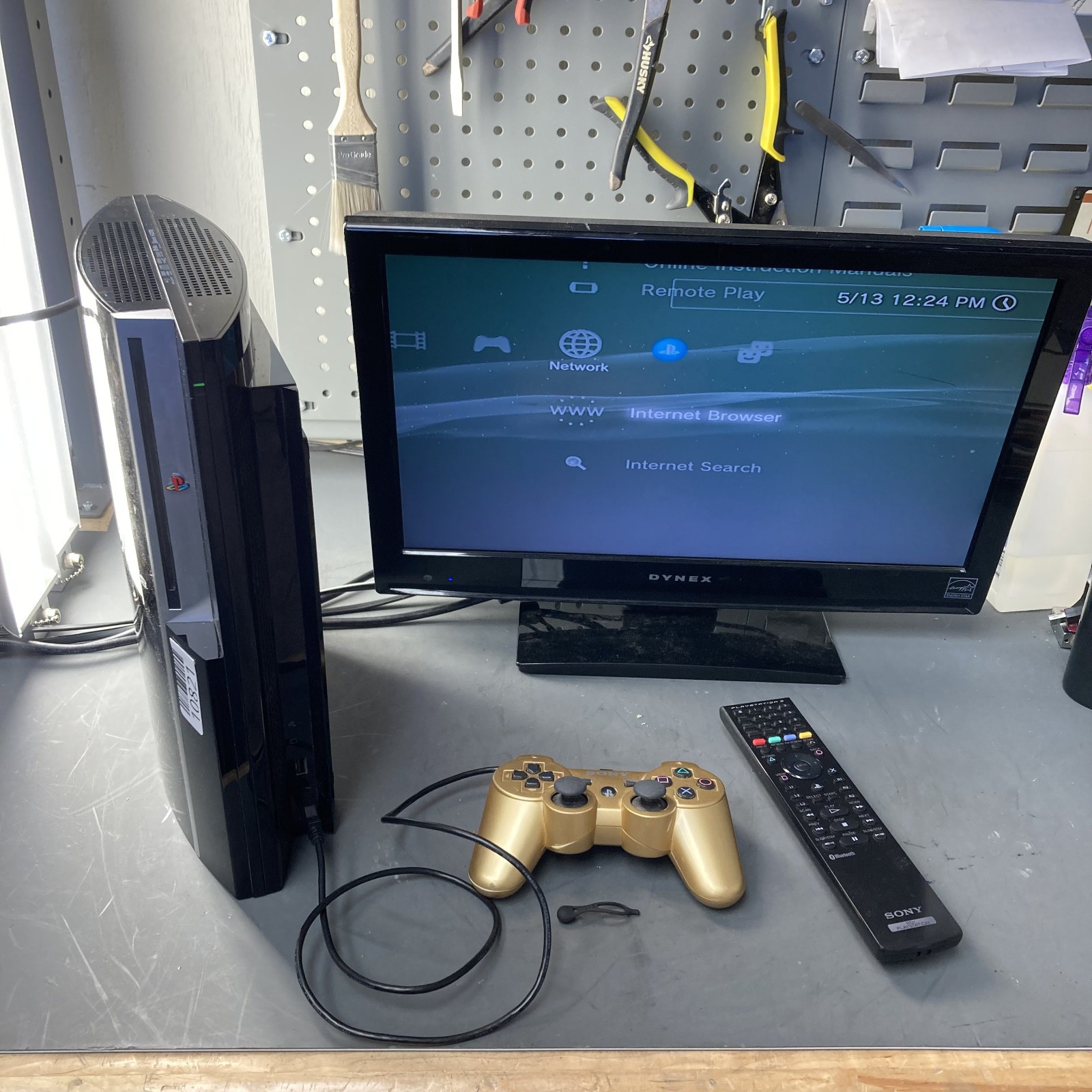 Sony PlayStation 3 Fat PS3 80GB SSD Console Gaming CECHK01 W/ Remote Controller
