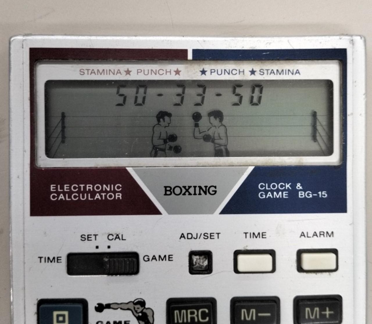 CASIO BG-15 Boxing Game with Calculator Retro Vintage Used