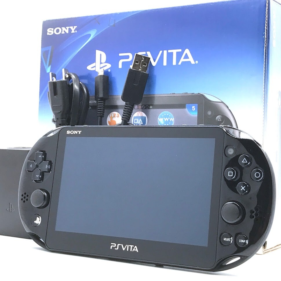SONY PS Vita PCH-2000 Slim Black Wi-Fi LCD FW:3.01 w/ Charger, Box «Mint»