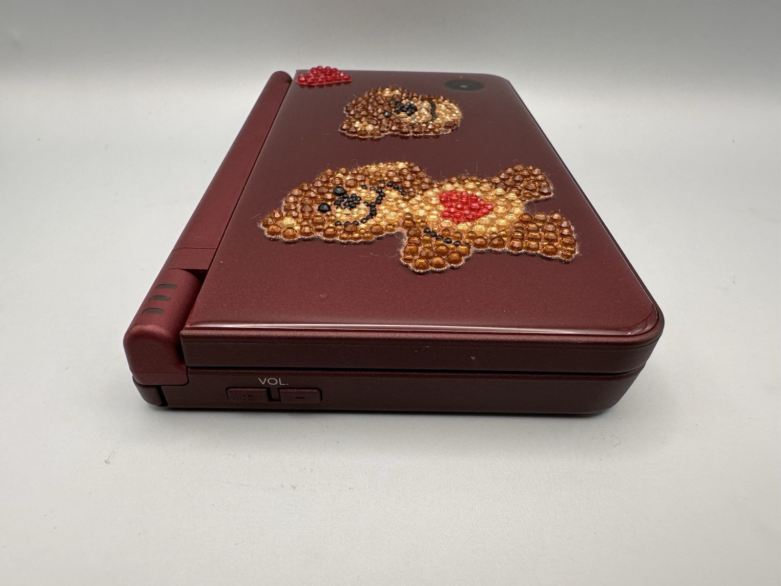 Nintendo DSi LL Wine Red Console Tested Working Region Free + New Charger