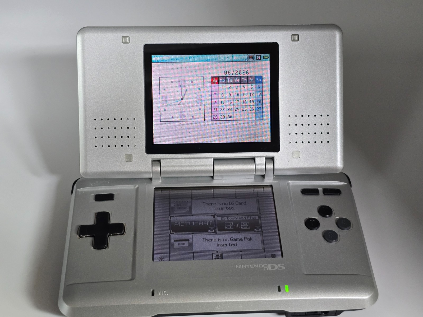 Nintendo DS Handheld Console NTR-001 Silver Metroid Prime Hunters Included CIB