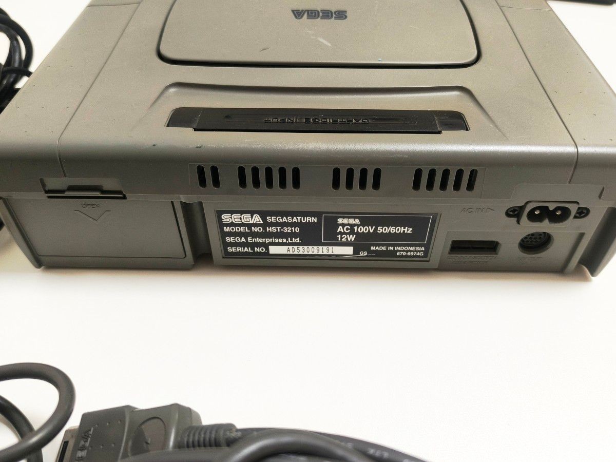 Sega Saturn Gray HST-3210 Console 2 Controllers Set Retro System JDM Works