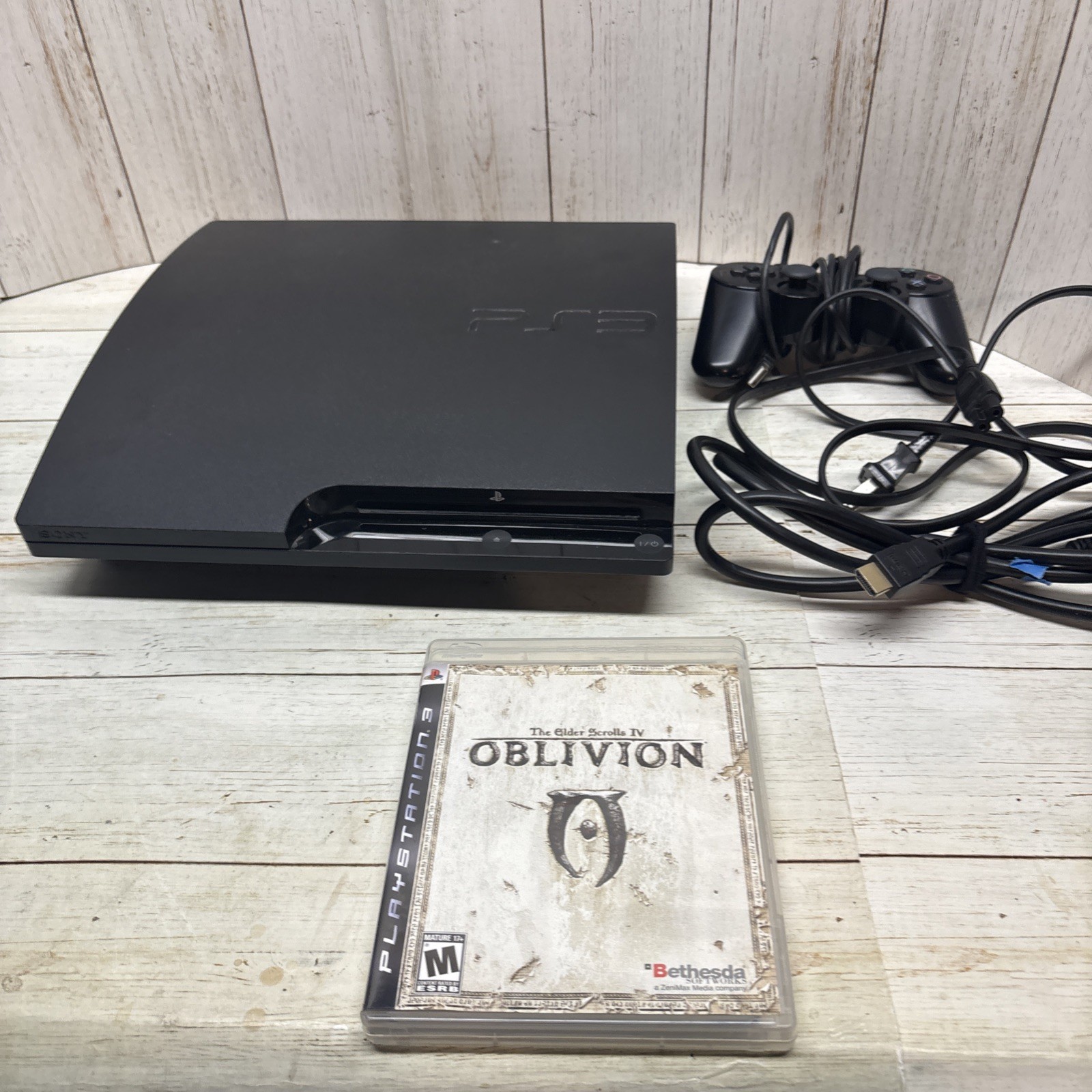 Sony PlayStation 3 PS3 CECH-3001B Slim Console w/ OEM Controller & Cables Game