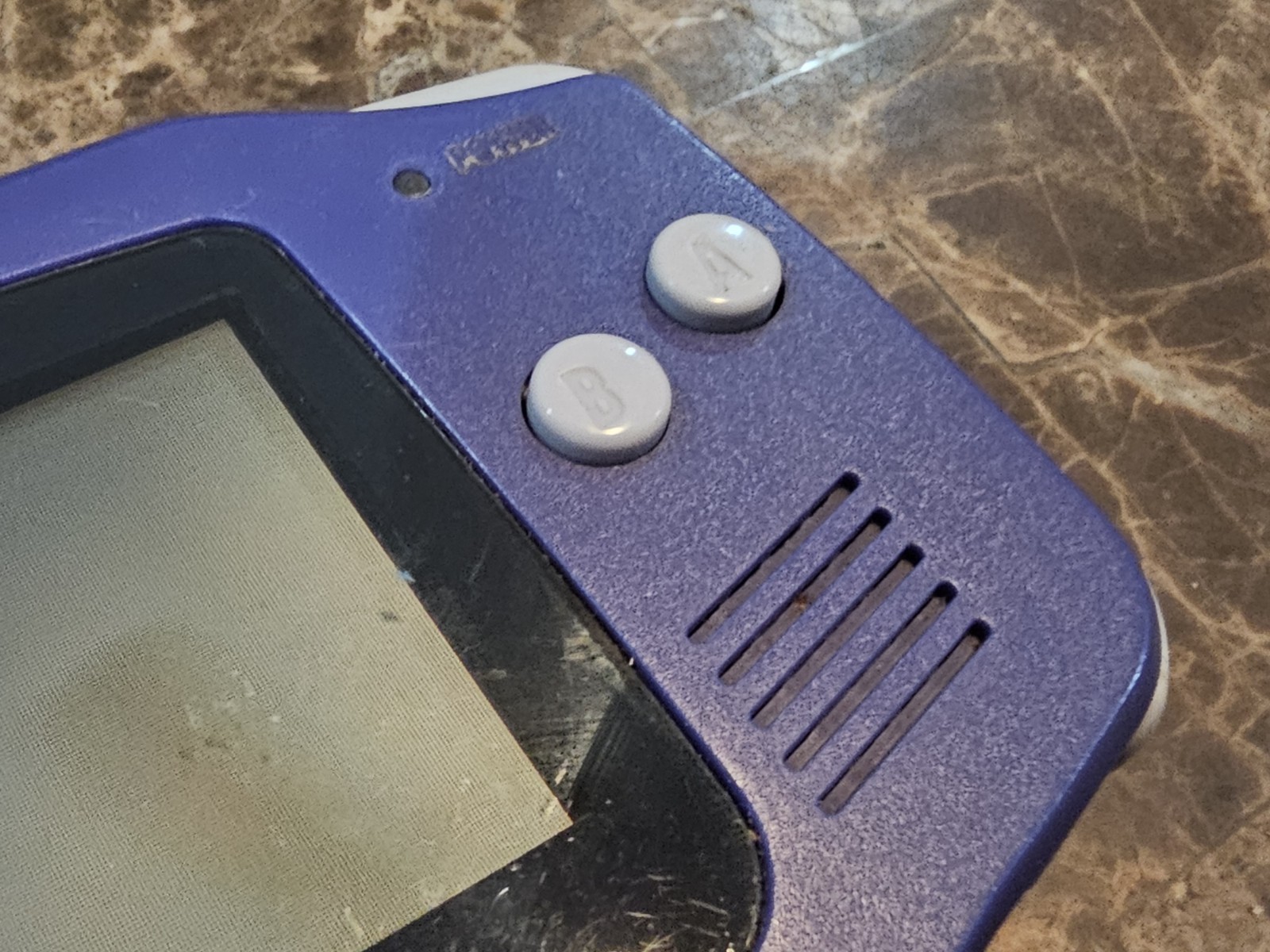 Nintendo Gameboy Advance Indigo Purple AGB-001 Handheld W/6 Games Lord Of Rings
