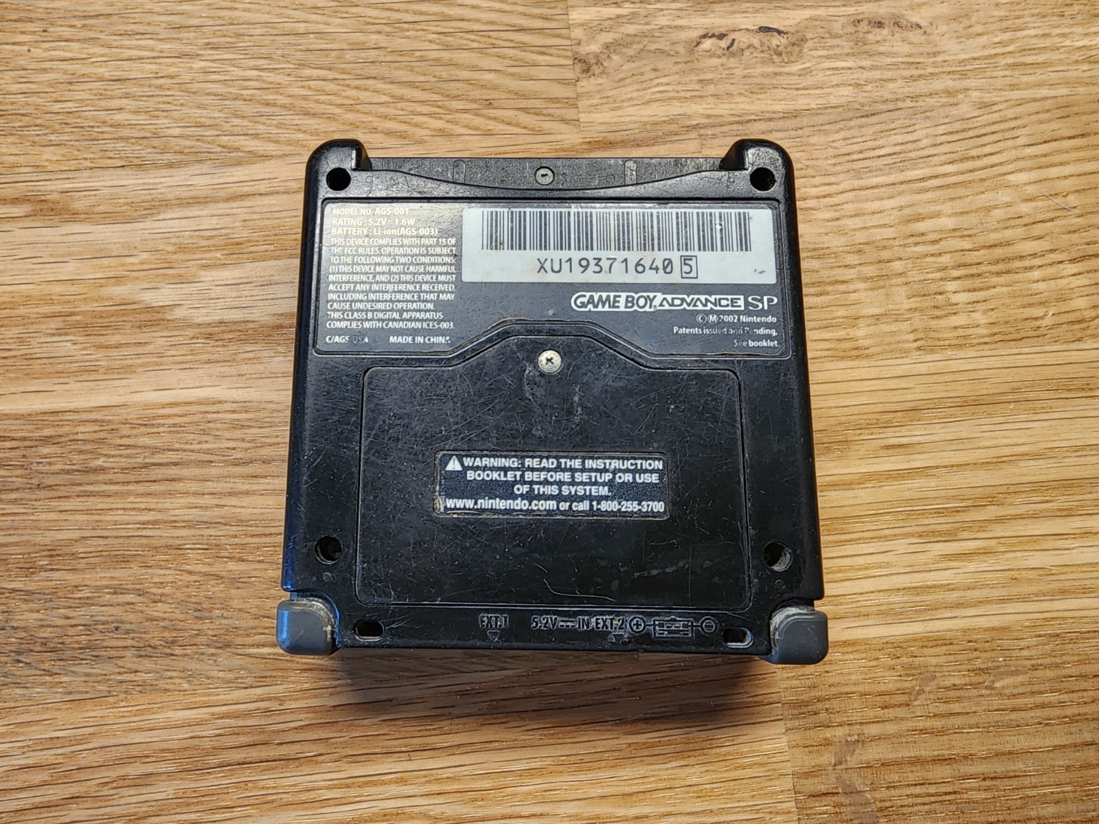 Nintendo GameBoy Advance SP Black AGS-001, Tested & Working Great!
