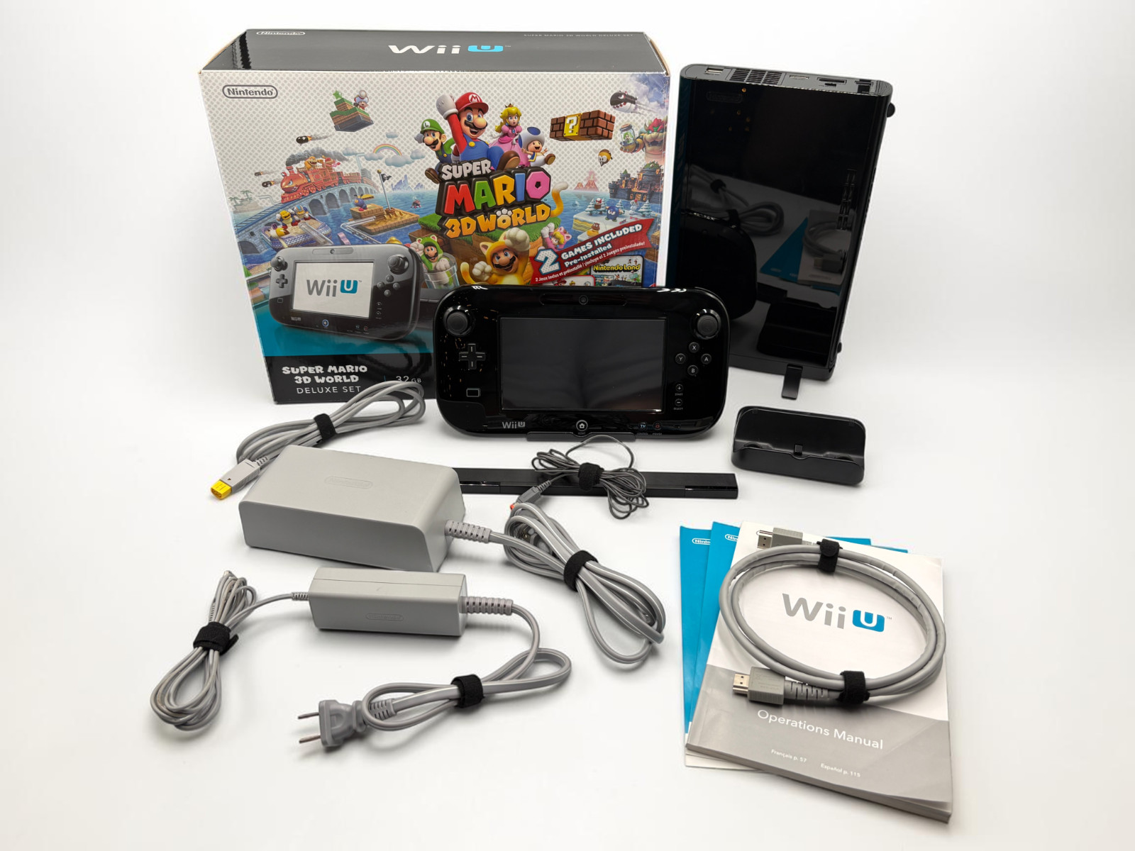 Nintendo Wii U 32GB – Super Mario 3D World Deluxe Set CIB Complete Box Pristine