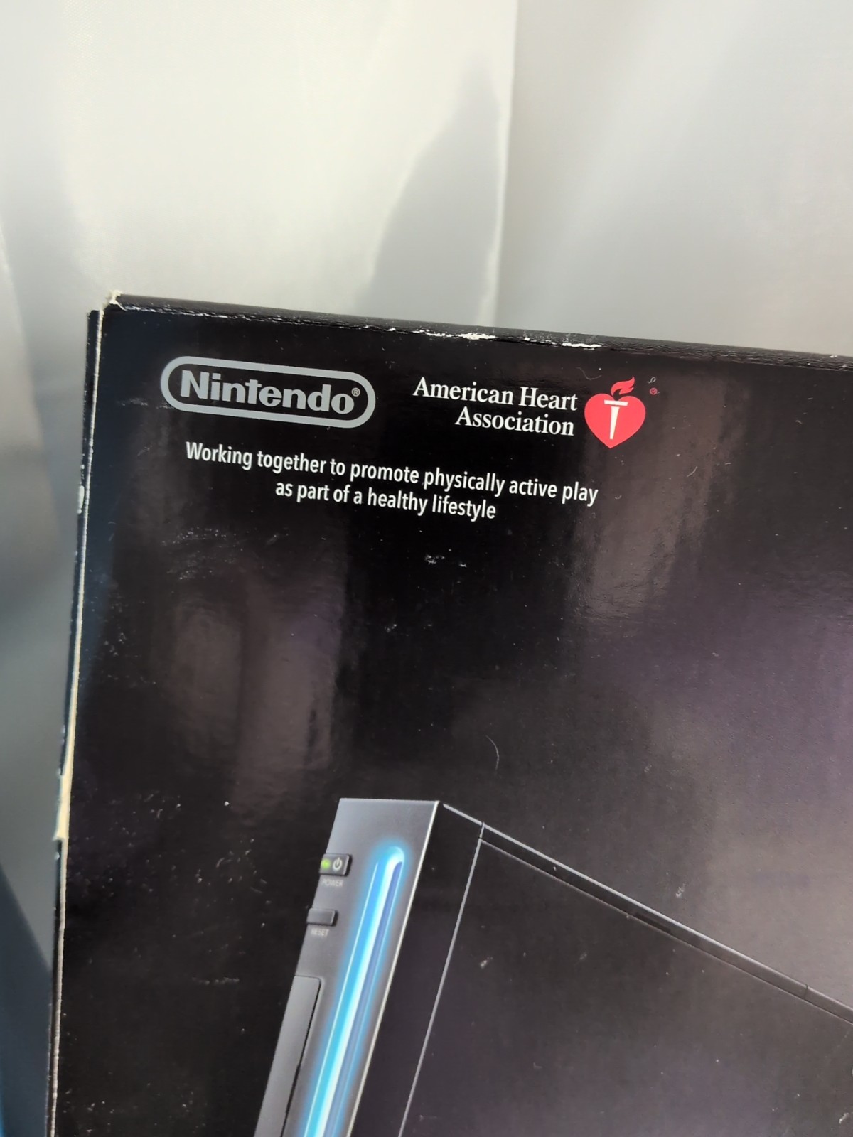 Nintendo Wii Black Console RVL-101 American Heart Association Box Bundle 5 Games