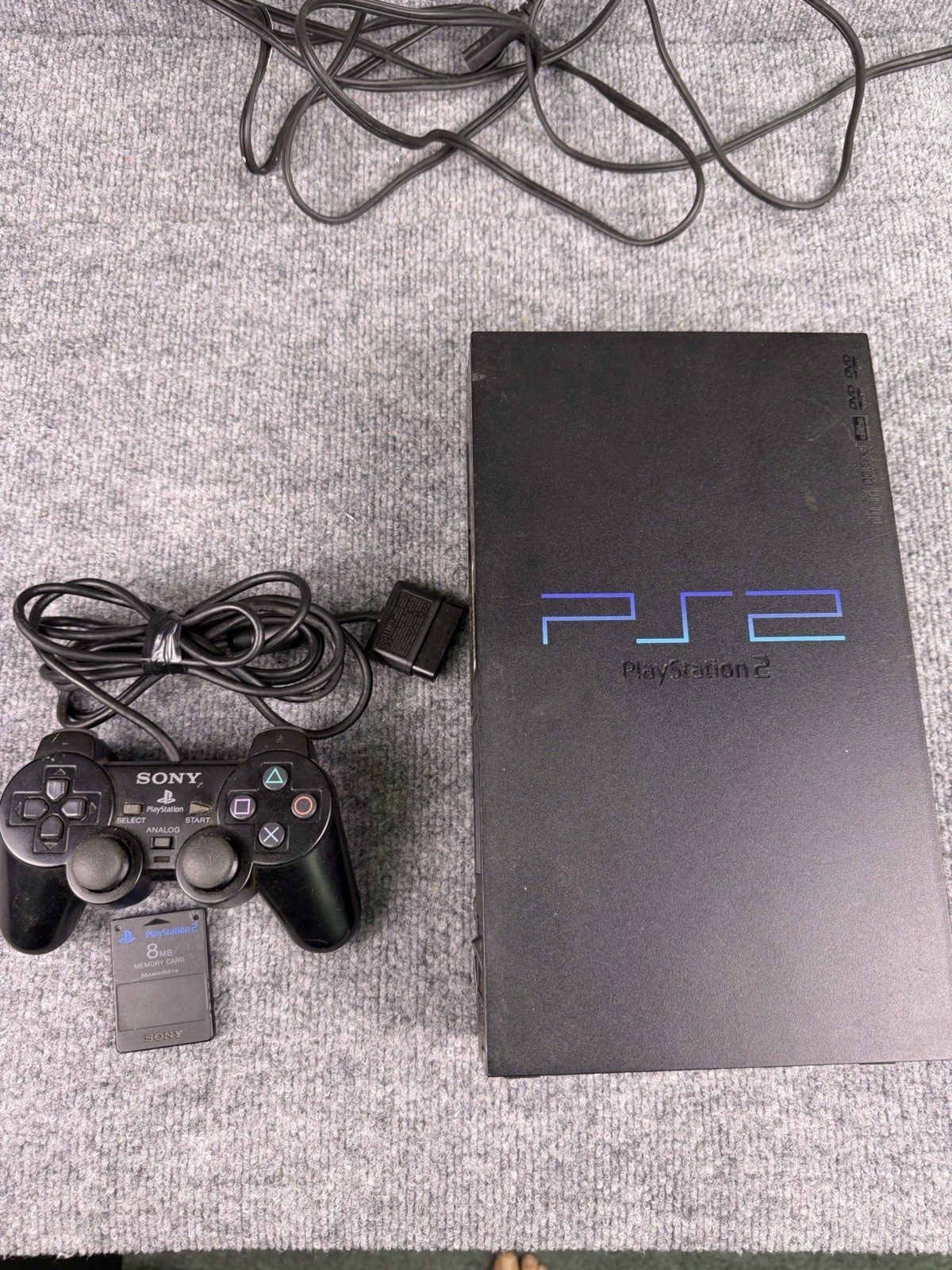 Sony PlayStation 2 SCPH-30001 R Black NTSC-U/C Home Console 1 Controller