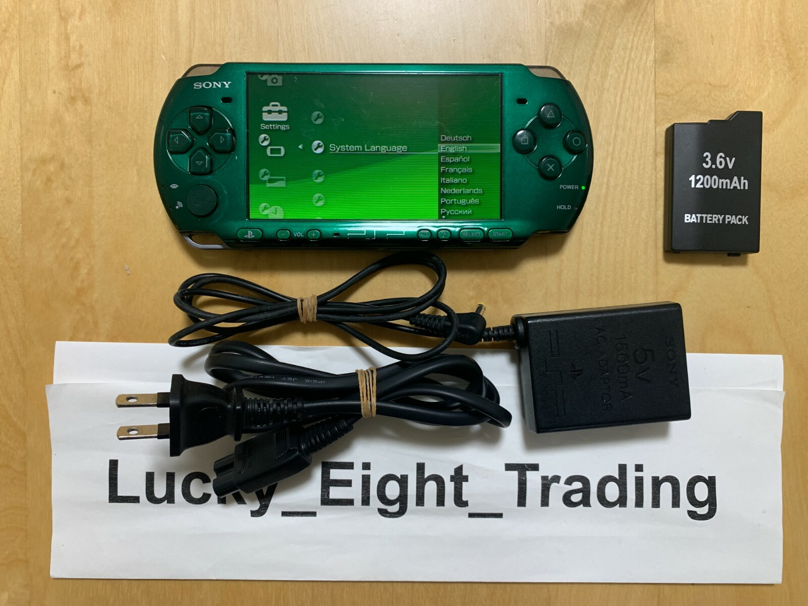 PSP 3000 Spirited Green SG Console Charger [CC]