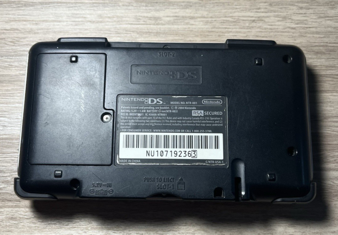 Nintendo DS Model NTR-001 Original Platinum/Silver Tested & Working!