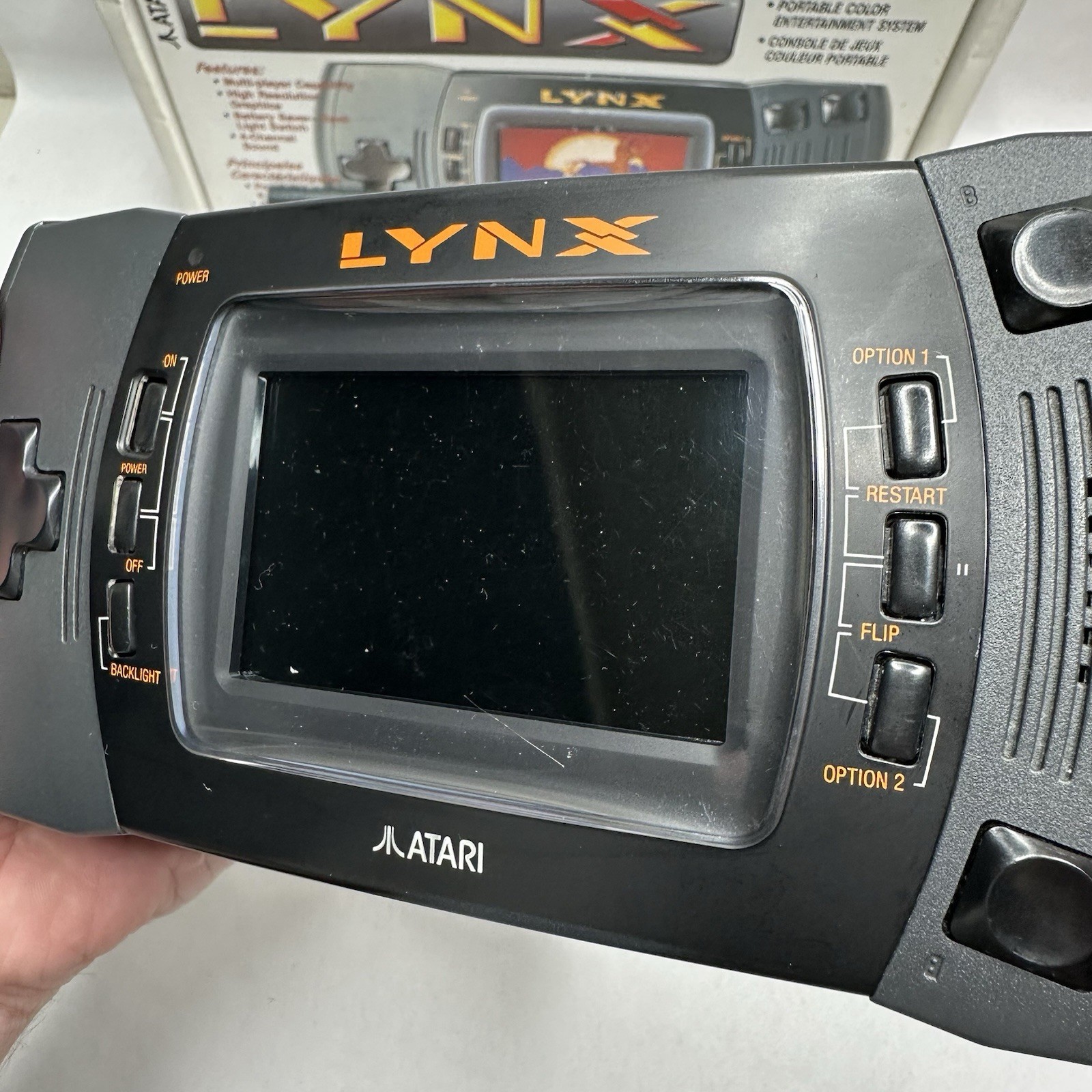 Atari Lynx Gaming System with Original Box Tested and Games Power Cord READ